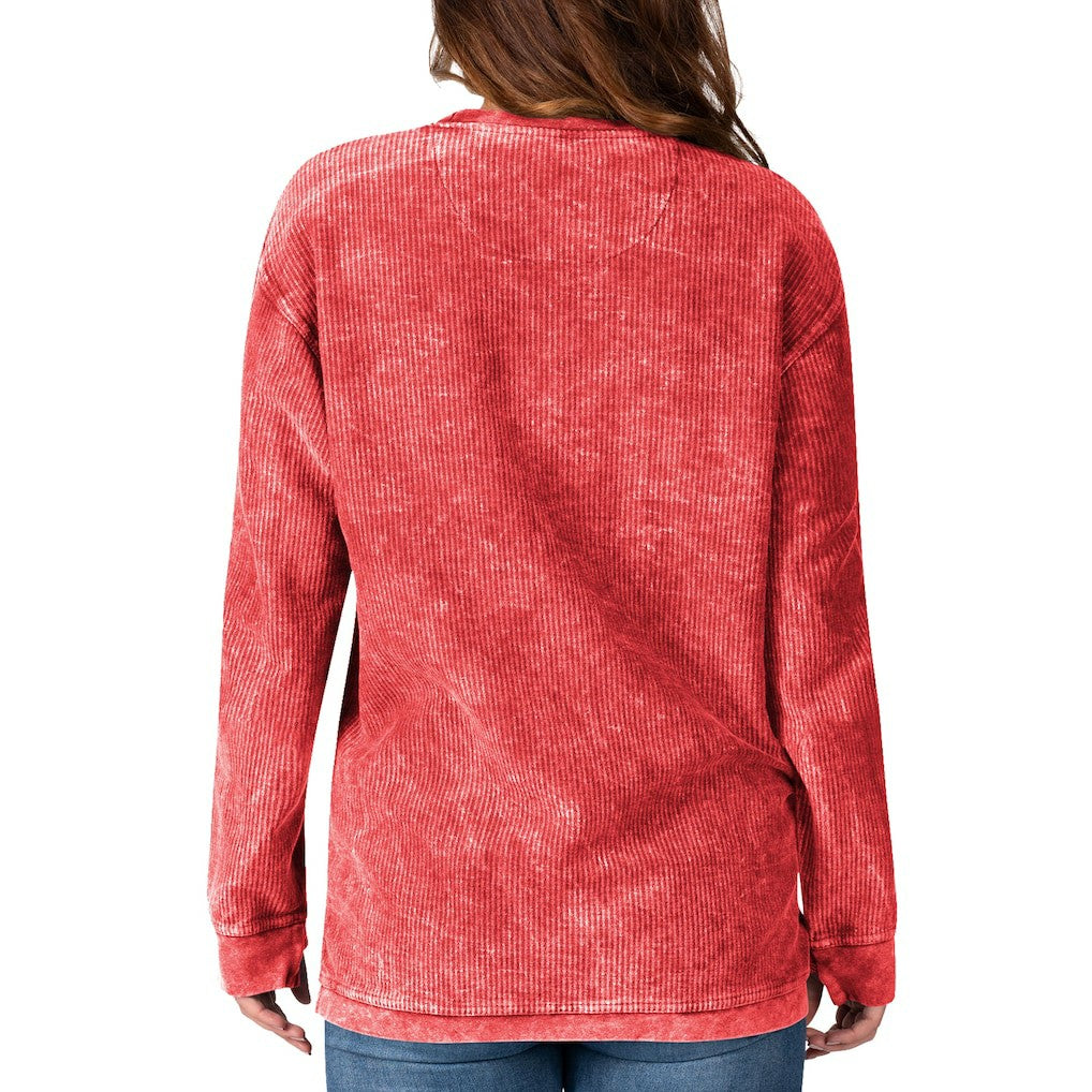 Kansas City Chiefs G-III 4Her by Carl Banks Women's Comfy Cord Pullover Sweatshirt Red | NFL