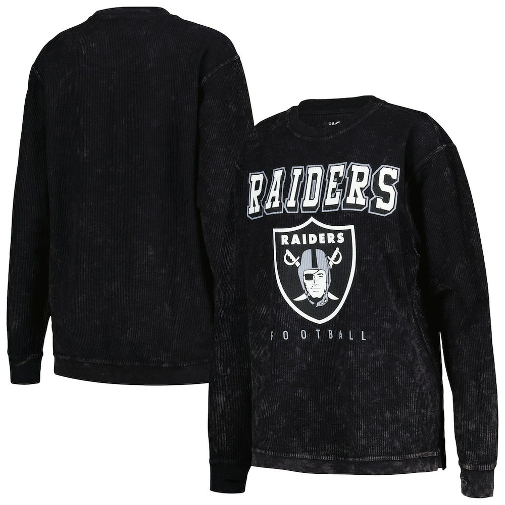 Las Vegas Raiders G-III 4Her by Carl Banks Women's Comfy Cord Pullover Sweatshirt Black | NFL