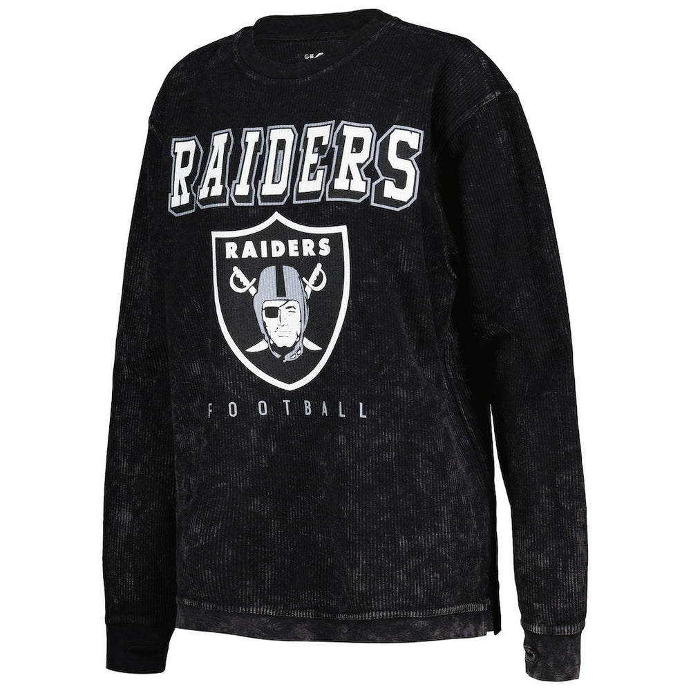 Las Vegas Raiders G-III 4Her by Carl Banks Women's Comfy Cord Pullover Sweatshirt Black | NFL