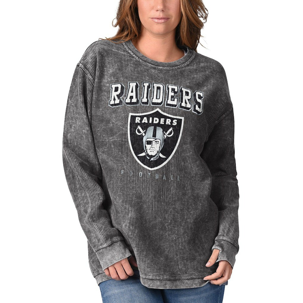 Las Vegas Raiders G-III 4Her by Carl Banks Women's Comfy Cord Pullover Sweatshirt Black | NFL