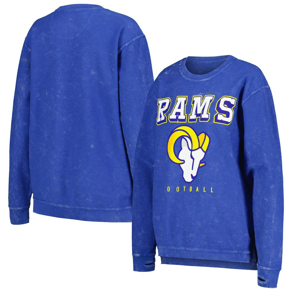 Los Angeles Rams G-III 4Her by Carl Banks Women's Comfy Cord Pullover Sweatshirt Royal | NFL