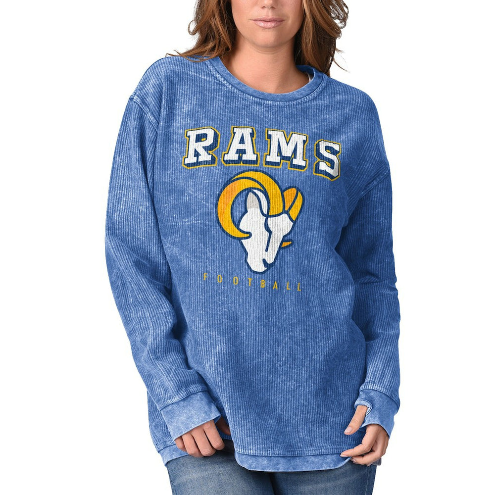 Los Angeles Rams G-III 4Her by Carl Banks Women's Comfy Cord Pullover Sweatshirt Royal | NFL