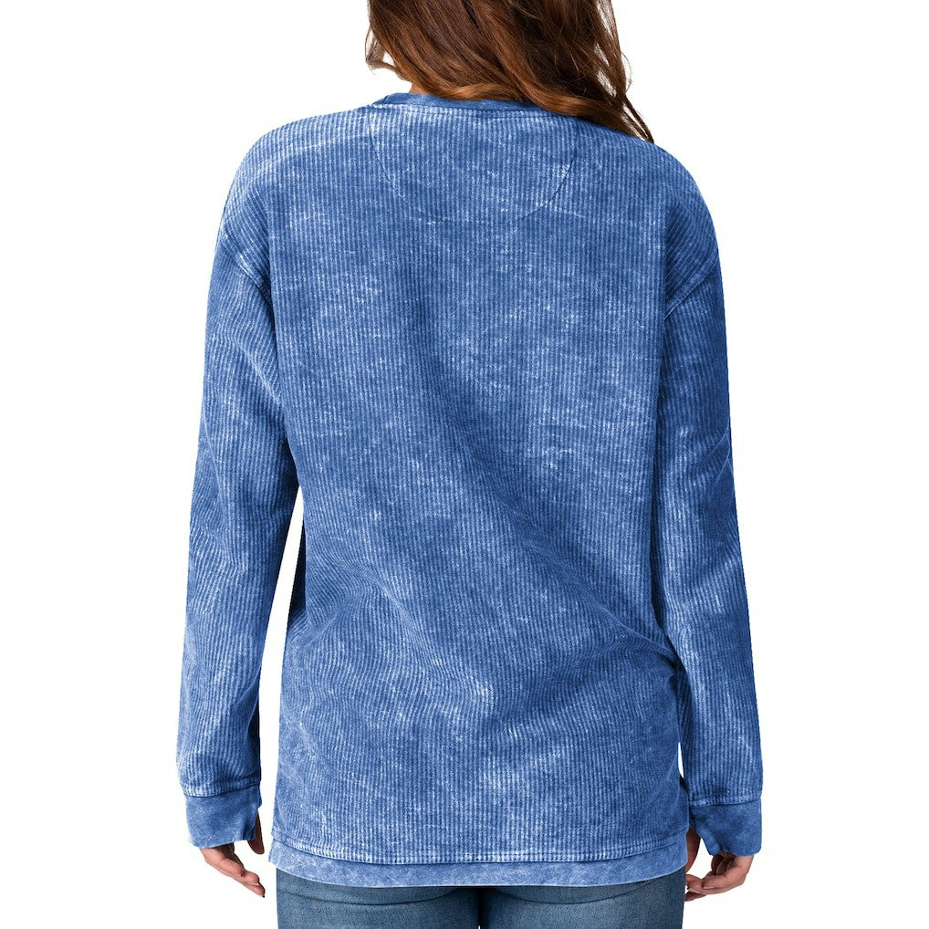 Los Angeles Rams G-III 4Her by Carl Banks Women's Comfy Cord Pullover Sweatshirt Royal | NFL