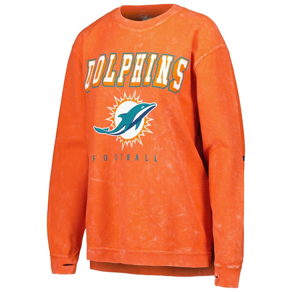 Miami Dolphins G-III 4Her by Carl Banks Women's Comfy Cord Pullover Sweatshirt Orange | NFL