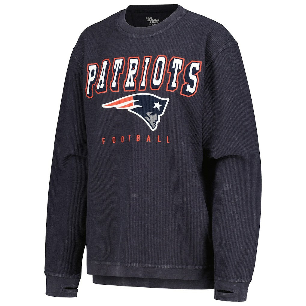 New England Patriots G-III 4Her by Carl Banks Women's Comfy Cord Pullover Sweatshirt Navy | NFL