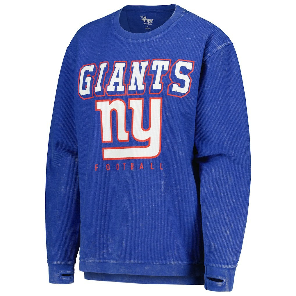 New York Giants G-III 4Her by Carl Banks Women's Comfy Cord Pullover Sweatshirt Royal | NFL