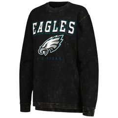 Philadelphia Eagles G-III 4Her by Carl Banks Women's Comfy Cord Pullover Sweatshirt Black | NFL