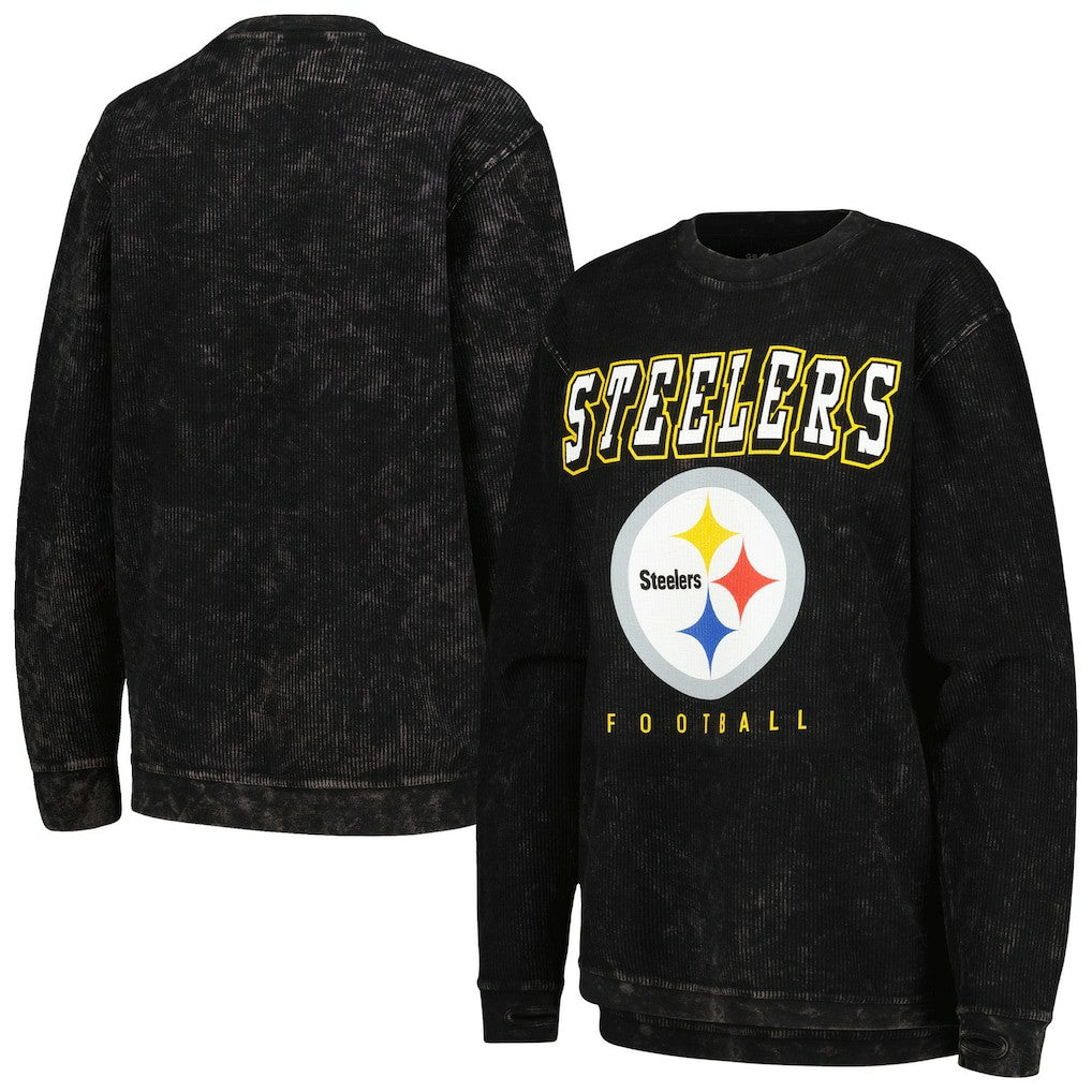 Pittsburgh Steelers G-III 4Her by Carl Banks Women's Comfy Cord Pullover Sweatshirt Black | NFL