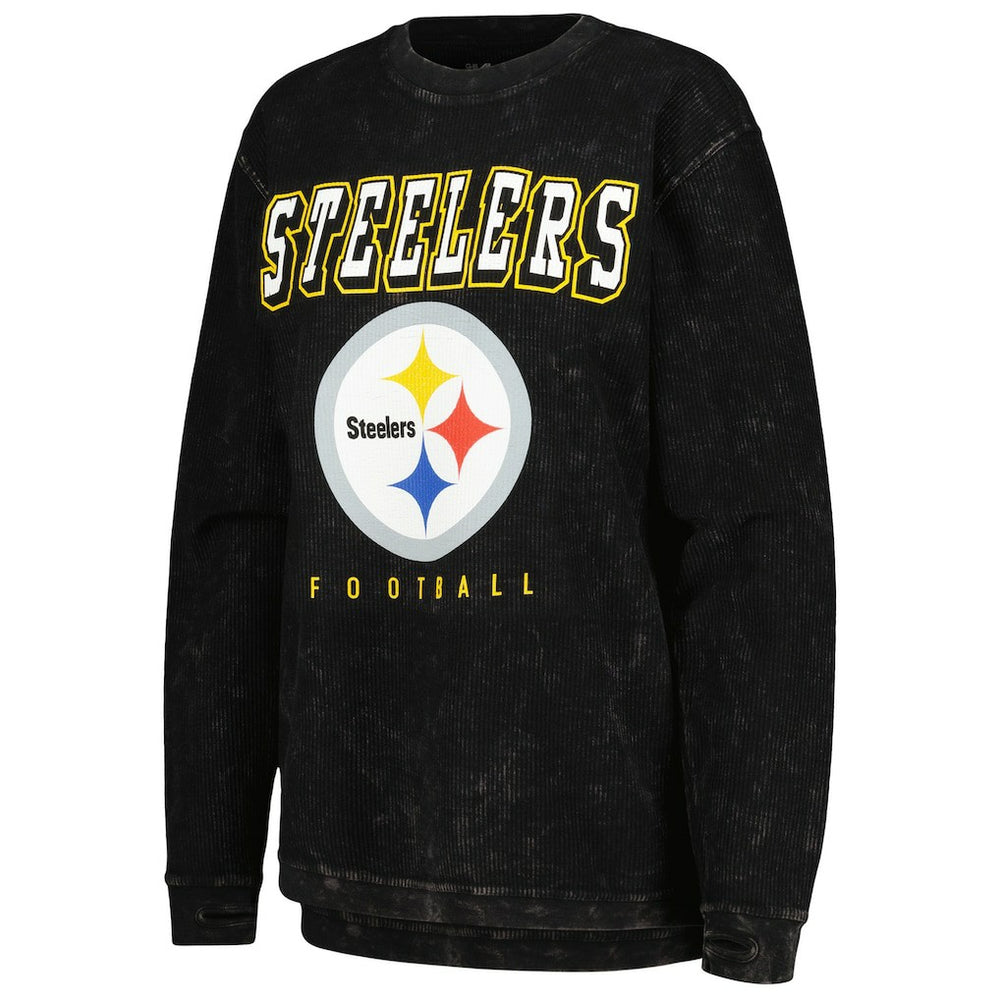Pittsburgh Steelers G-III 4Her by Carl Banks Women's Comfy Cord Pullover Sweatshirt Black | NFL