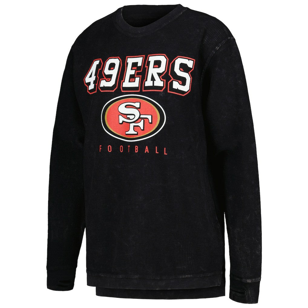 San Francisco 49ers G-III 4Her by Carl Banks Women's Comfy Cord Pullover Sweatshirt Black | NFL