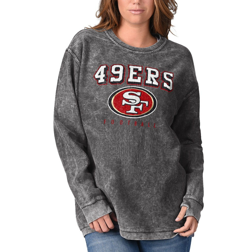 San Francisco 49ers G-III 4Her by Carl Banks Women's Comfy Cord Pullover Sweatshirt Black | NFL