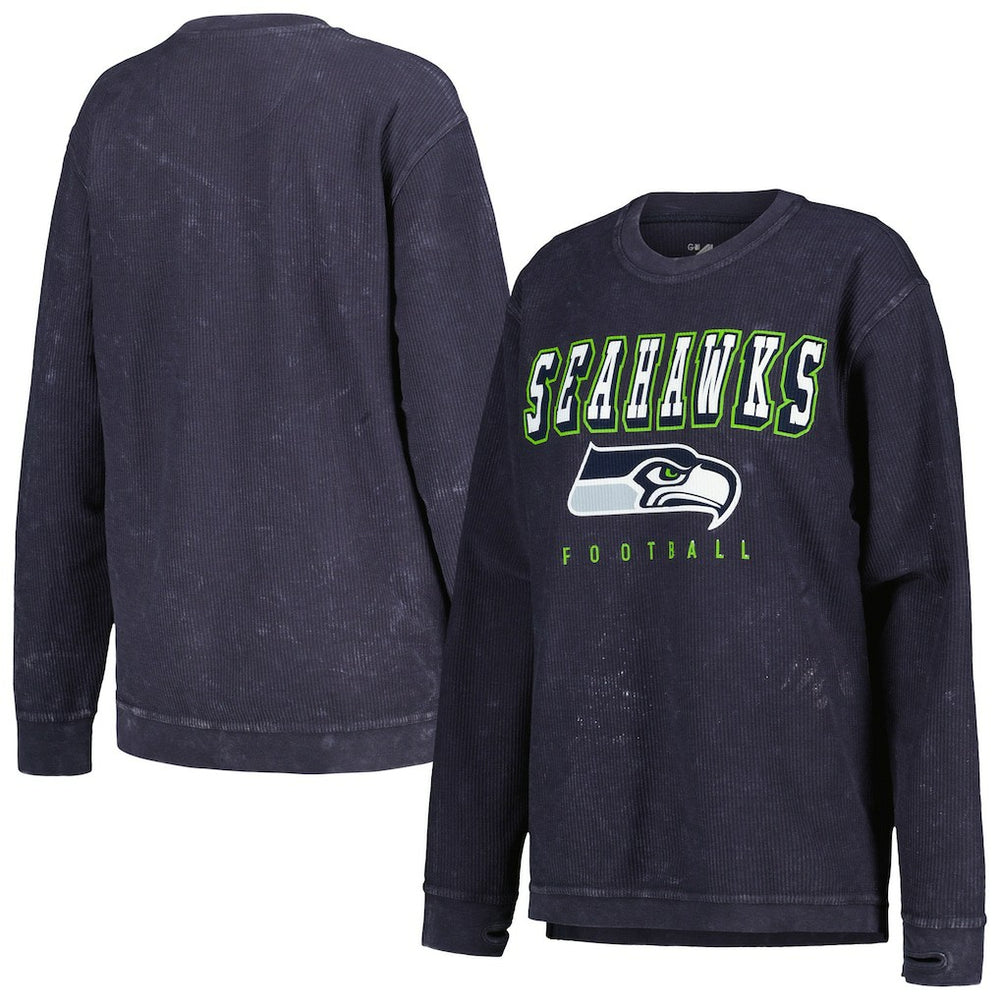 Seattle Seahawks G-III 4Her by Carl Banks Women's Comfy Cord Pullover Sweatshirt College Navy | NFL