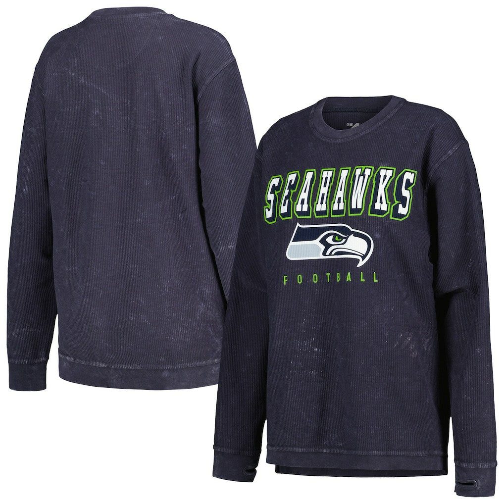Seattle Seahawks G-III 4Her by Carl Banks Women's Comfy Cord Pullover Sweatshirt College Navy | NFL