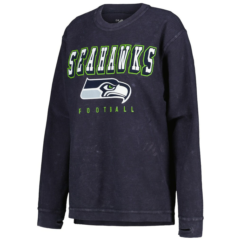 Seattle Seahawks G-III 4Her by Carl Banks Women's Comfy Cord Pullover Sweatshirt College Navy | NFL