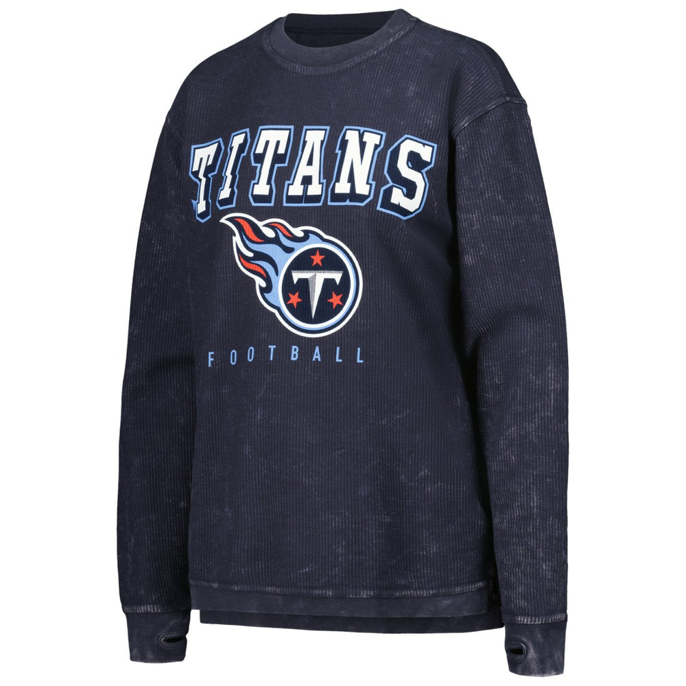 Tennessee Titans G-III 4Her by Carl Banks Women's Comfy Cord Pullover Sweatshirt Navy | NFL
