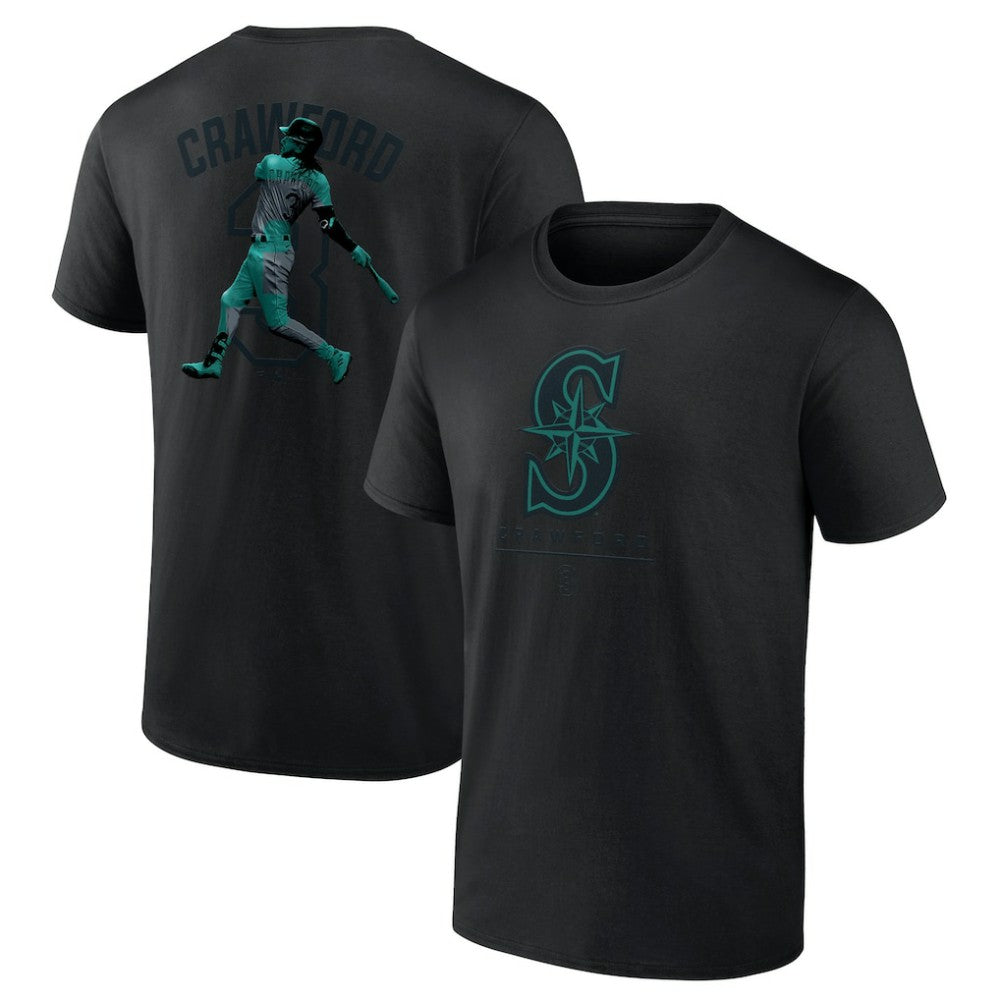 J.P. Crawford Seattle Mariners Double Play Name & Number T-Shirt - MLB