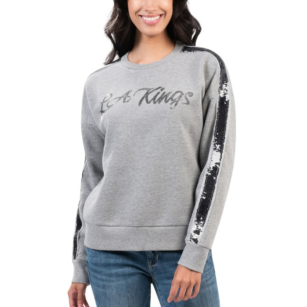Los Angeles Kings G-III 4Her by Carl Banks Women's Penalty Box Pullover Sweatshirt - Gray - NHL