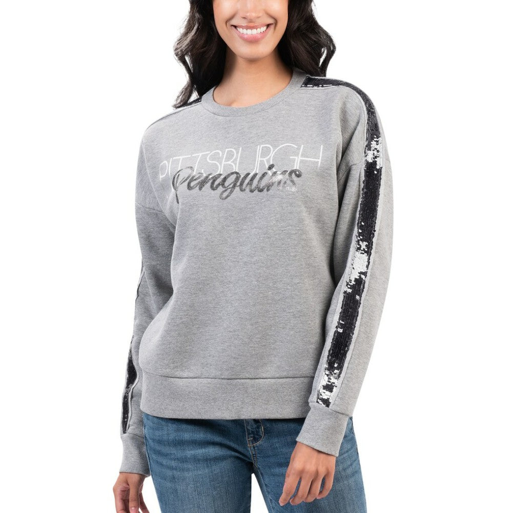 Pittsburgh Penguins G-III 4Her by Carl Banks Women's Penalty Box Pullover Sweatshirt - Gray - NHL