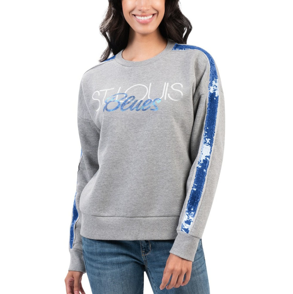 St. Louis Blues G-III 4Her by Carl Banks Women's Penalty Box Pullover Sweatshirt - Gray - NHL