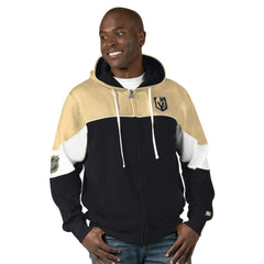 Vegas Golden Knights Starter Power Forward Full-Zip Hoodie - Black/Gold - NHL