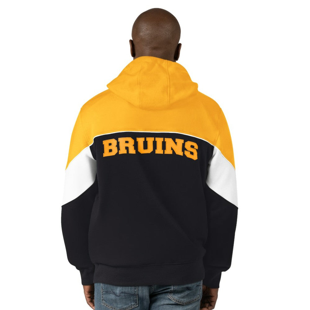 Boston Bruins Starter Power Forward Full-Zip Hoodie - Black/Gold - NHL