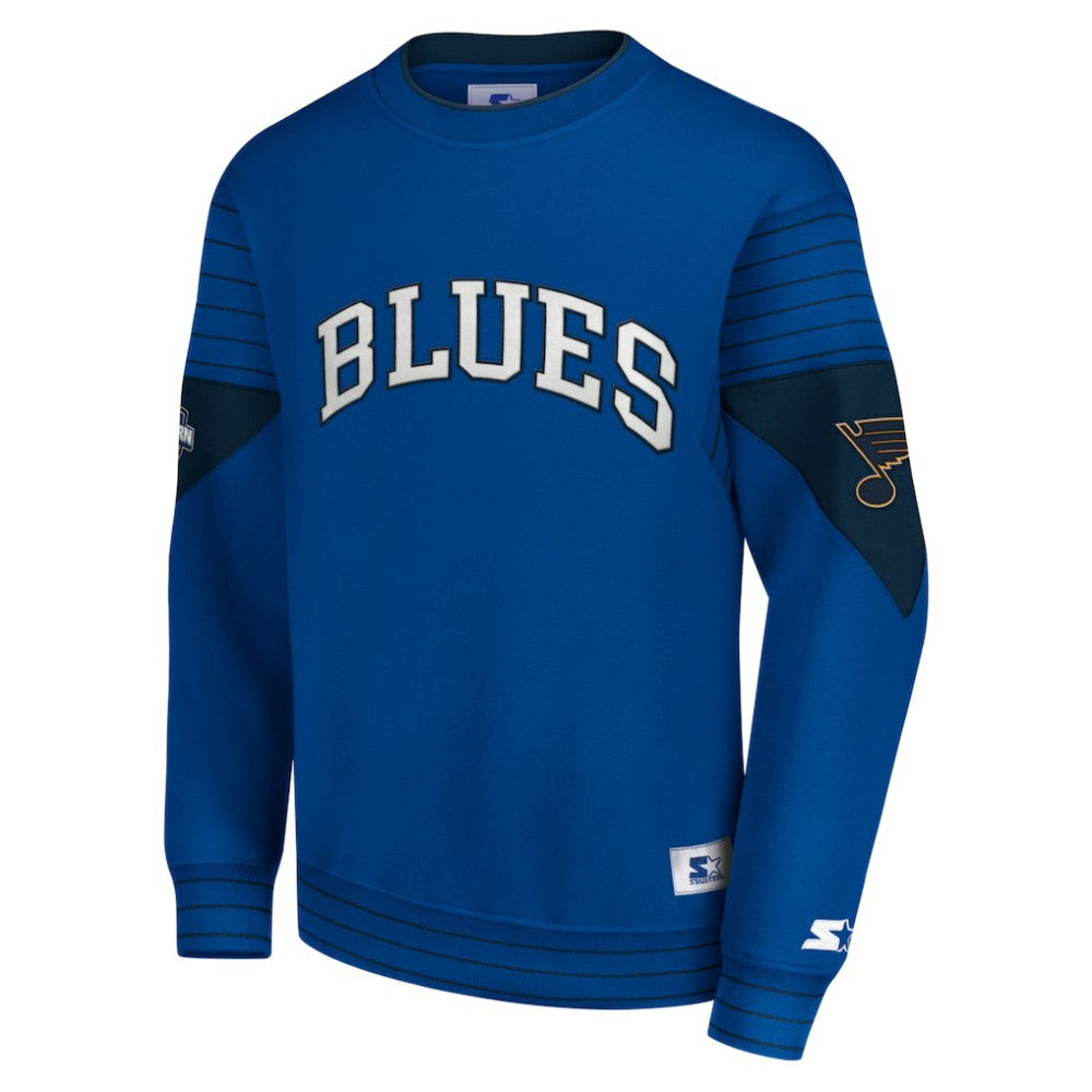 St. Louis Blues Starter Faceoff Pullover Sweatshirt - Blue - NHL