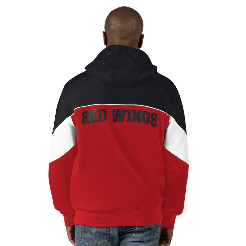 Detroit Red Wings Starter Power Forward Full-Zip Hoodie - Red/Black - NHL