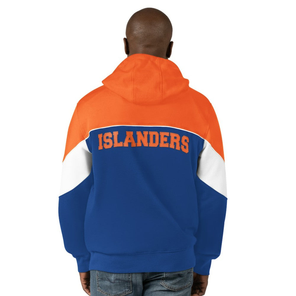 New York Islanders Starter Power Forward Full-Zip Hoodie - Royal/Orange - NHL