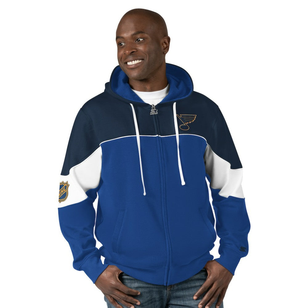 St. Louis Blues Starter Power Forward Full-Zip Hoodie - Blue/Navy - NHL