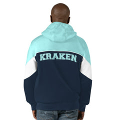 Seattle Kraken Starter Power Forward Full-Zip Hoodie - Navy/Light Blue - NHL