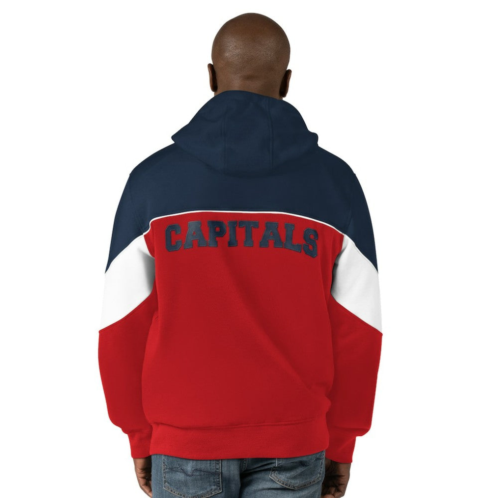 Washington Capitals Starter Power Forward Full-Zip Hoodie - Red/Navy - NHL