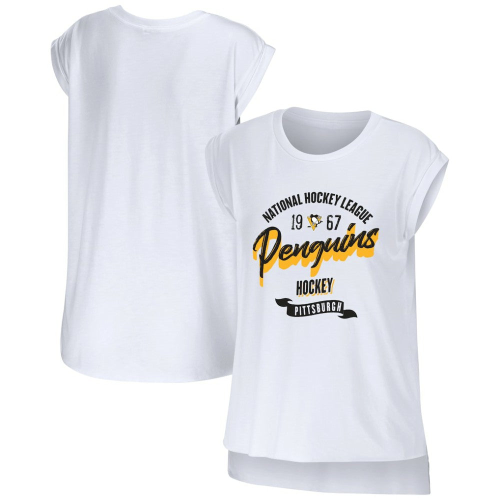 Pittsburgh Penguins WEAR by Erin Andrews Women's Domestic Tank Top - White - NHL