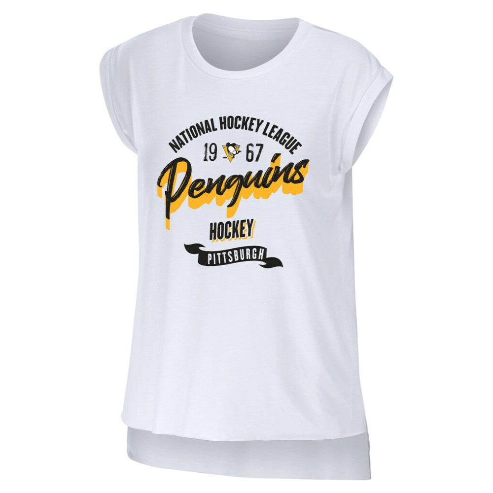 Pittsburgh Penguins WEAR by Erin Andrews Women's Domestic Tank Top - White - NHL