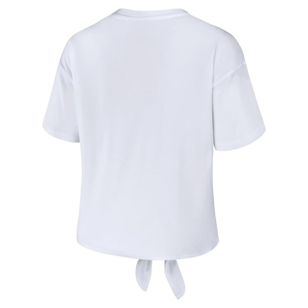 Pittsburgh Penguins WEAR by Erin Andrews Women's Front Knot T-Shirt - White - NHL