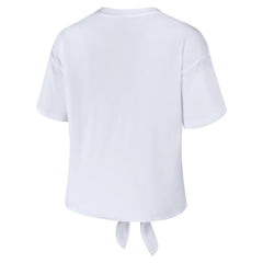 Seattle Kraken WEAR by Erin Andrews Women's Front Knot T-Shirt - White - NHL