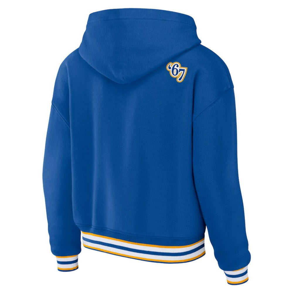 St. Louis Blues WEAR by Erin Andrews Women's Lace-Up Pullover Hoodie - Blue - NHL