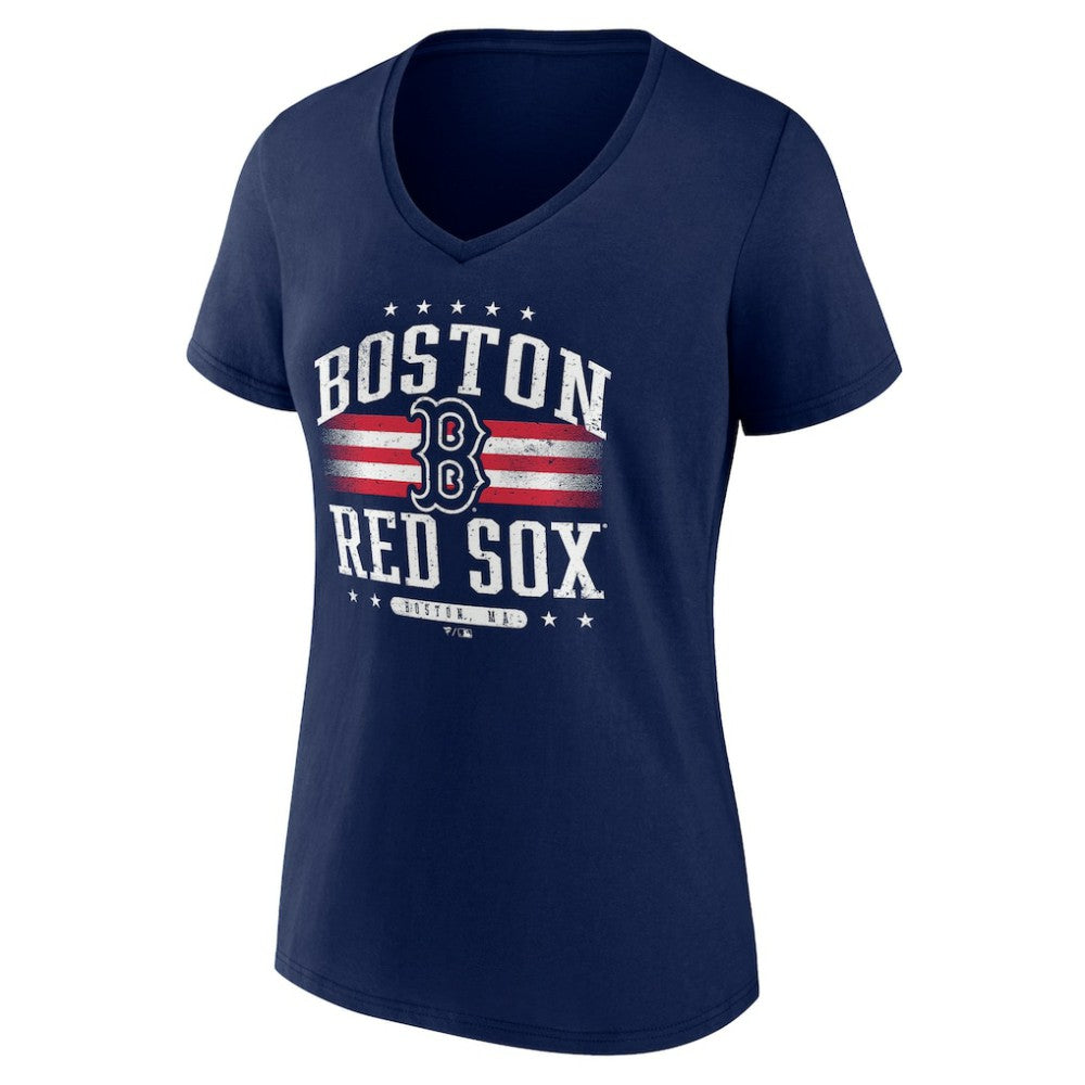 Boston Red Sox Women's Americana Team V-Neck T-Shirt - MLB