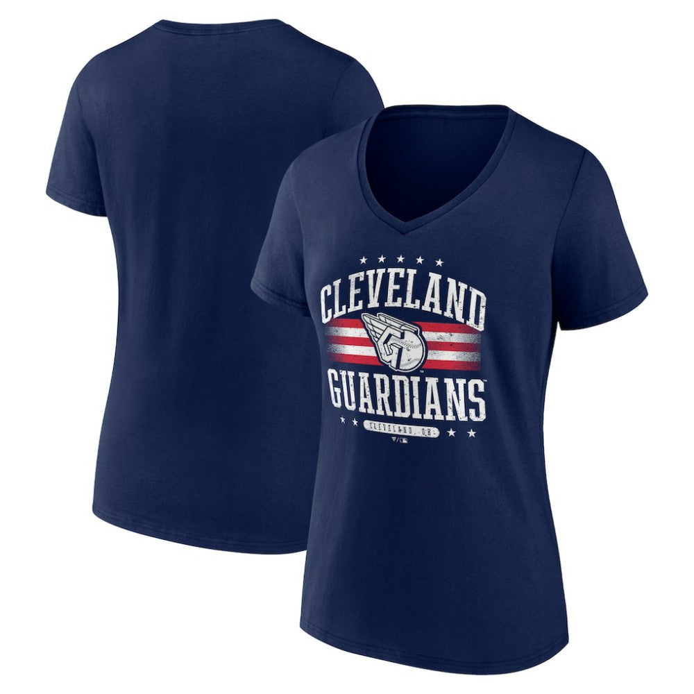 Cleveland Guardians Women's Americana Team V-Neck T-Shirt - MLB