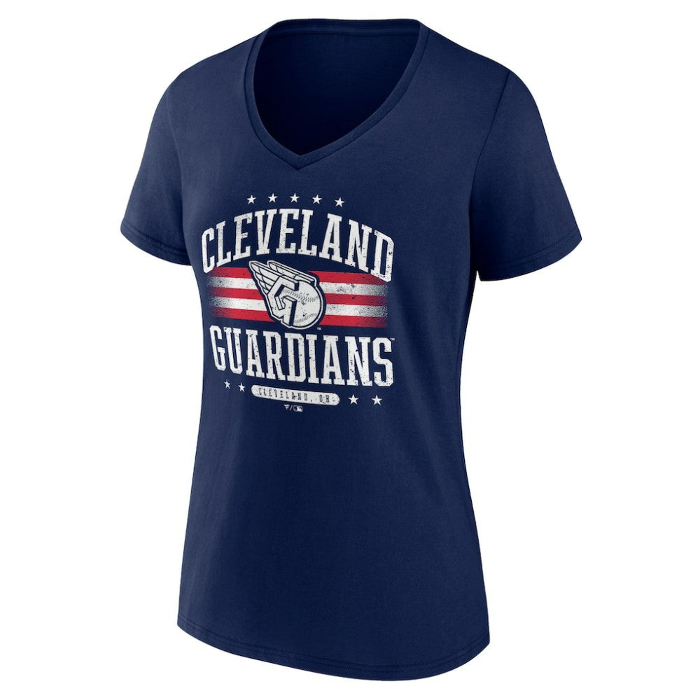 Cleveland Guardians Women's Americana Team V-Neck T-Shirt - MLB