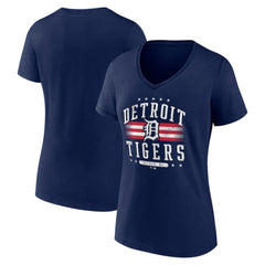 Detroit Tigers Women's Americana Team V-Neck T-Shirt - MLB