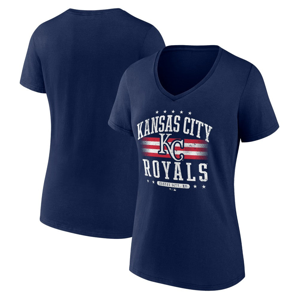 Kansas City Royals Women's Americana Team V-Neck T-Shirt - MLB