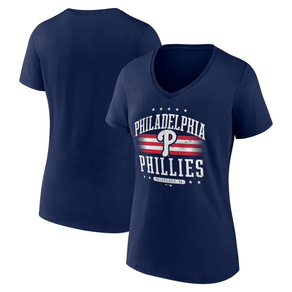 Philadelphia Phillies Women's Americana Team V-Neck T-Shirt - MLB