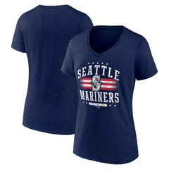 Seattle Mariners Women's Americana Team V-Neck T-Shirt - MLB