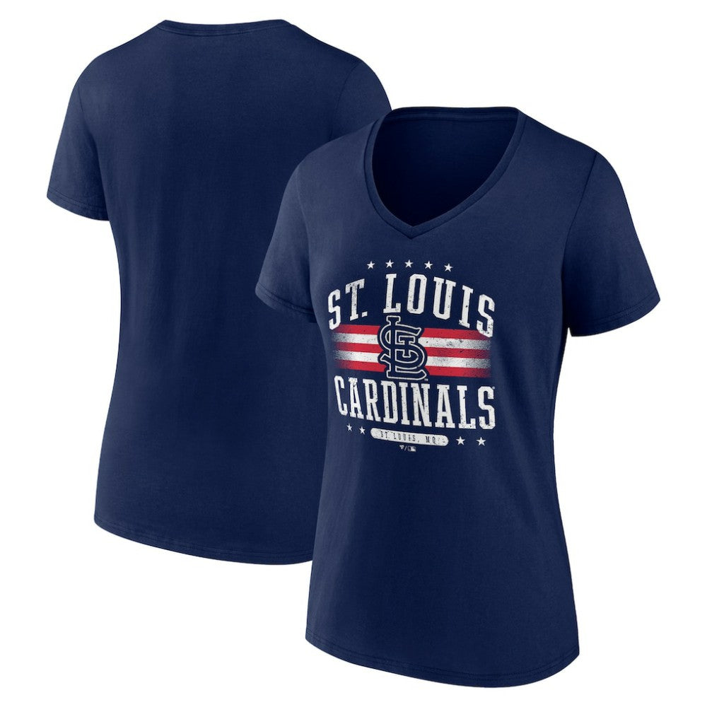 St. Louis Cardinals Women's Americana Team V-Neck T-Shirt - MLB