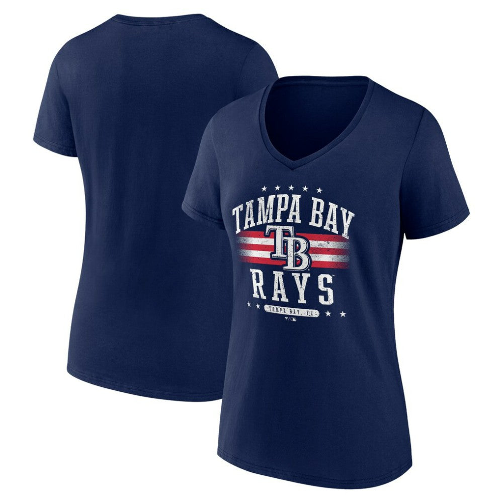 Tampa Bay Rays Women's Americana Team V-Neck T-Shirt - MLB