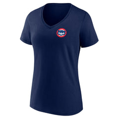 Chicago Cubs Women's Hometown Collection Wrigley V-Neck T-Shirt - MLB