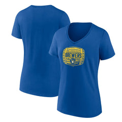 Milwaukee Brewers Women's Hometown Collection Barrel V-Neck T-Shirt - MLB