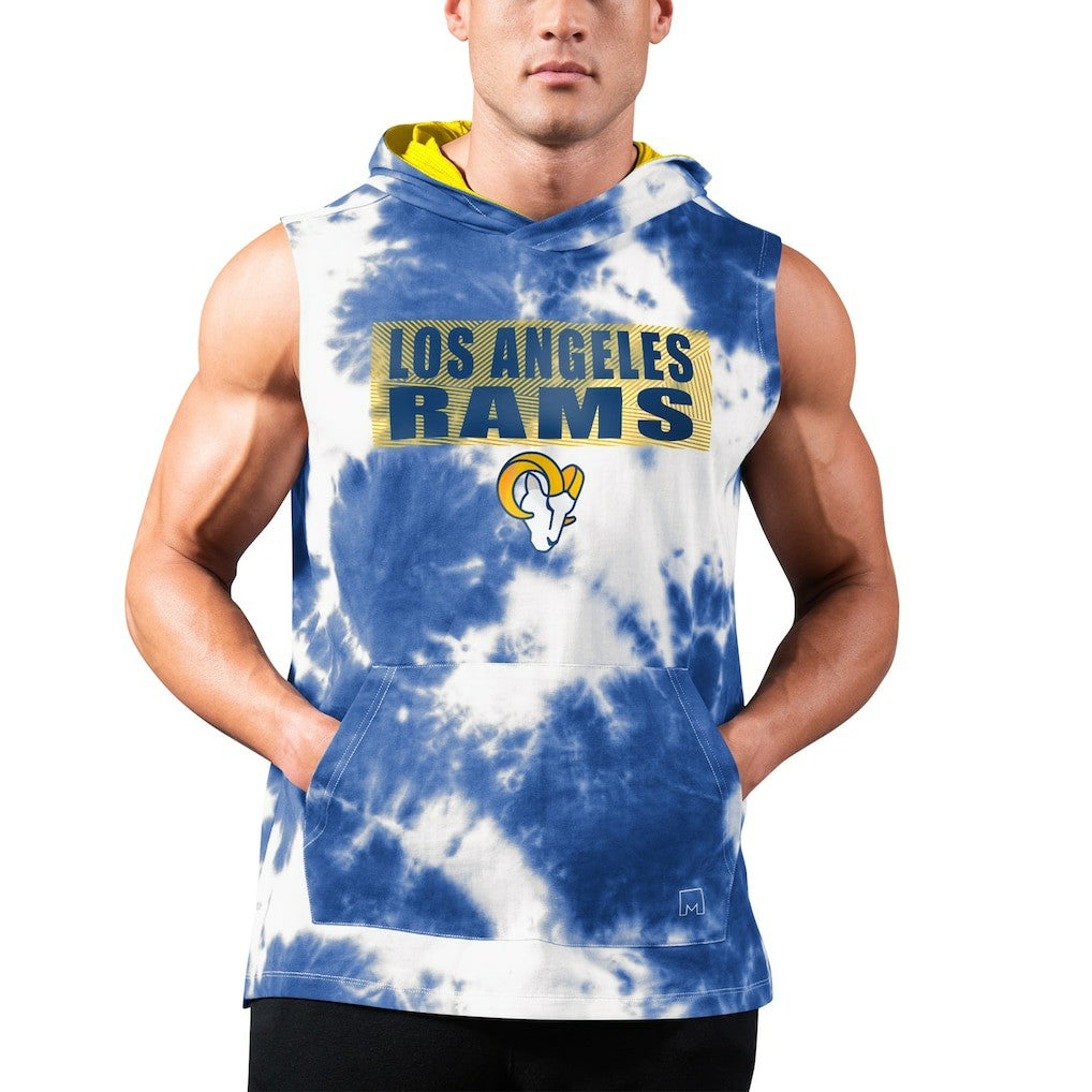 Los Angeles Rams MSX by Michael Strahan Resistance Sleeveless Pullover Hoodie Royal | NFL