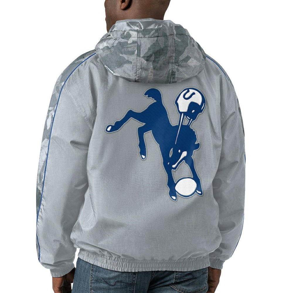 Indianapolis Colts Starter Thursday Night Gridiron Throwback Full-Zip Jacket Gray | NFL