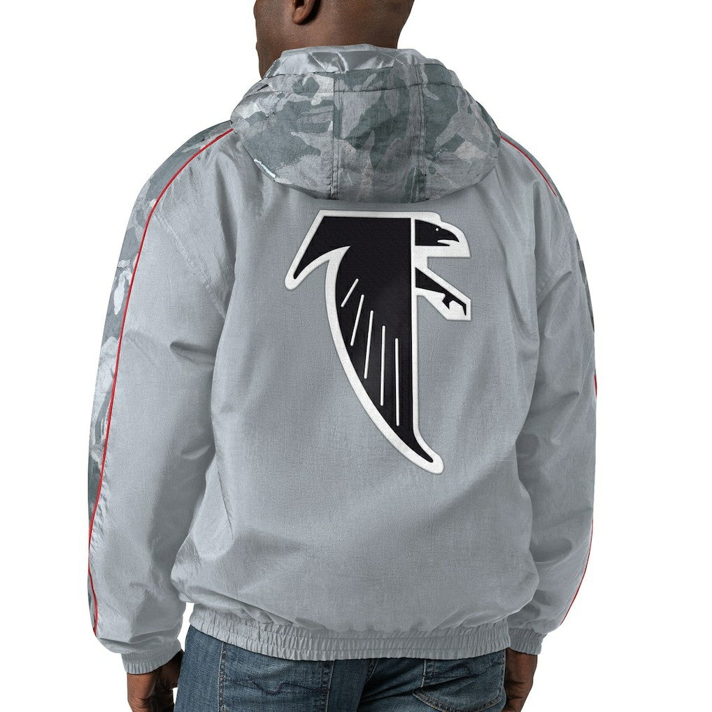 Atlanta Falcons Starter Thursday Night Gridiron Throwback Full-Zip Jacket Gray | NFL